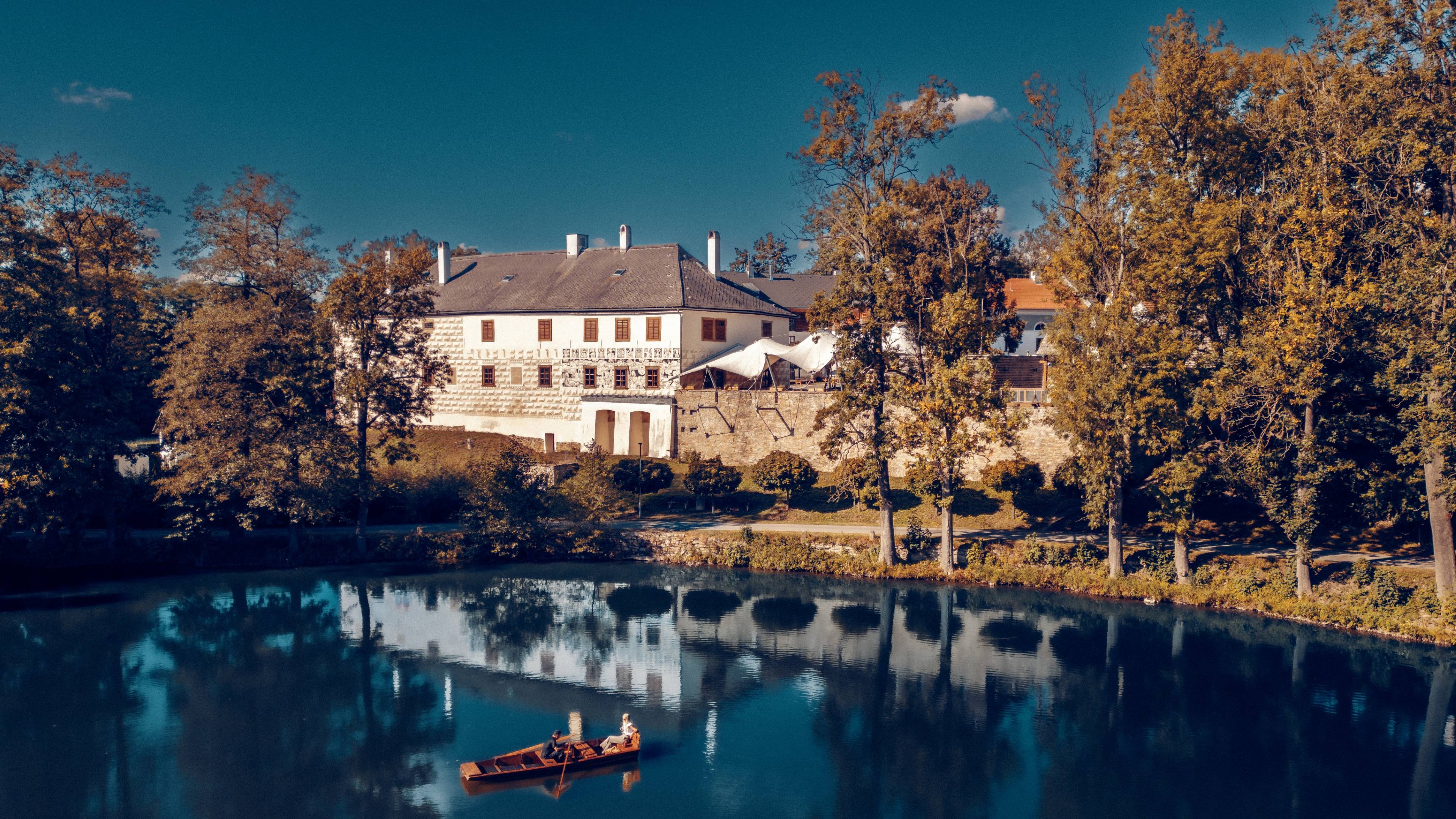 Staw w Chateau Orlice z lotu ptaka