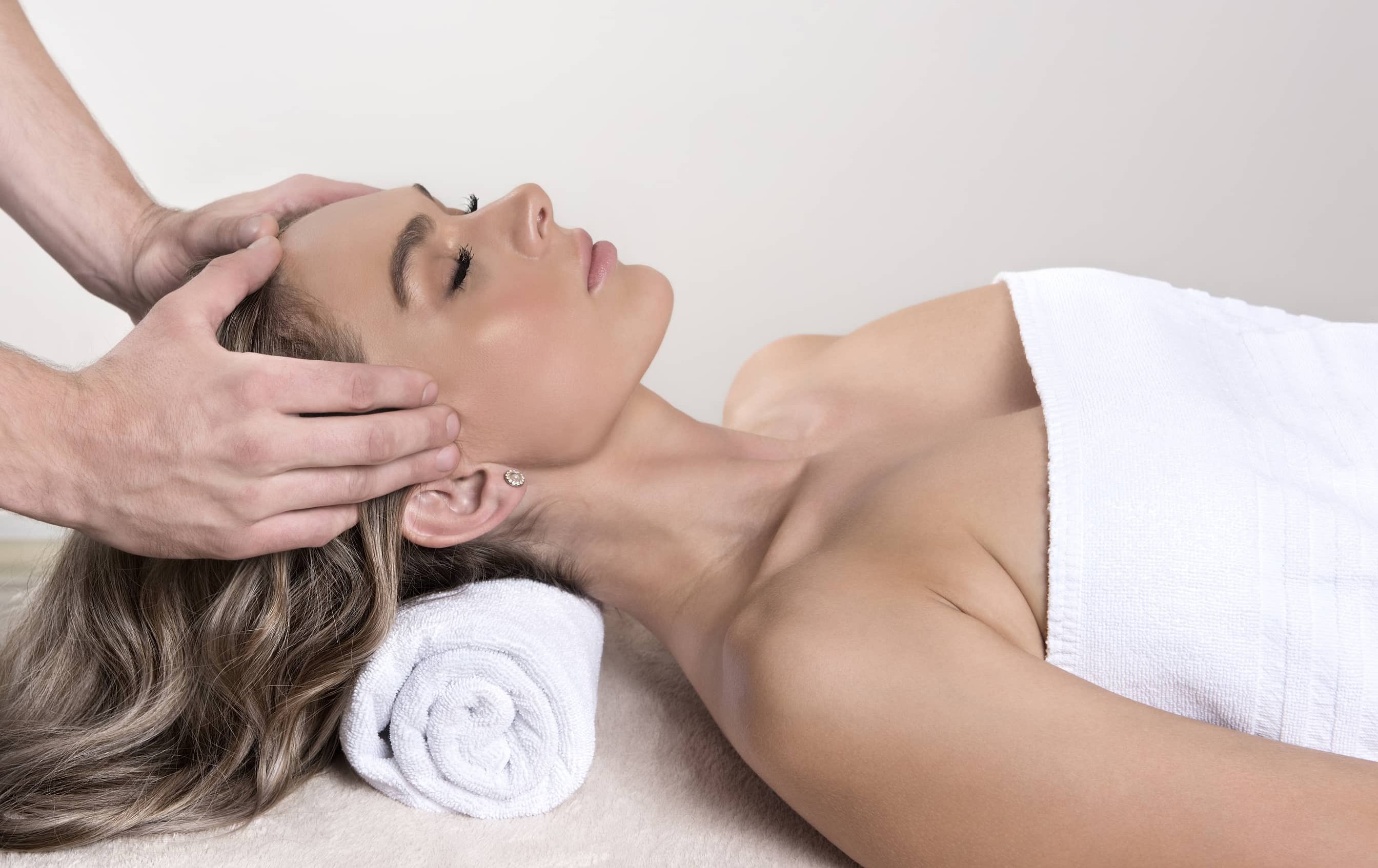 Woman enjoying a spa treatment